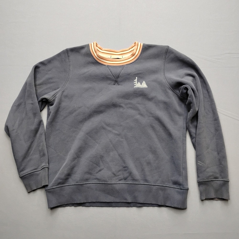 REI Co-op Womens Sun Faded Mountain Graphic Sweatshirt Large Blue Charcoal
